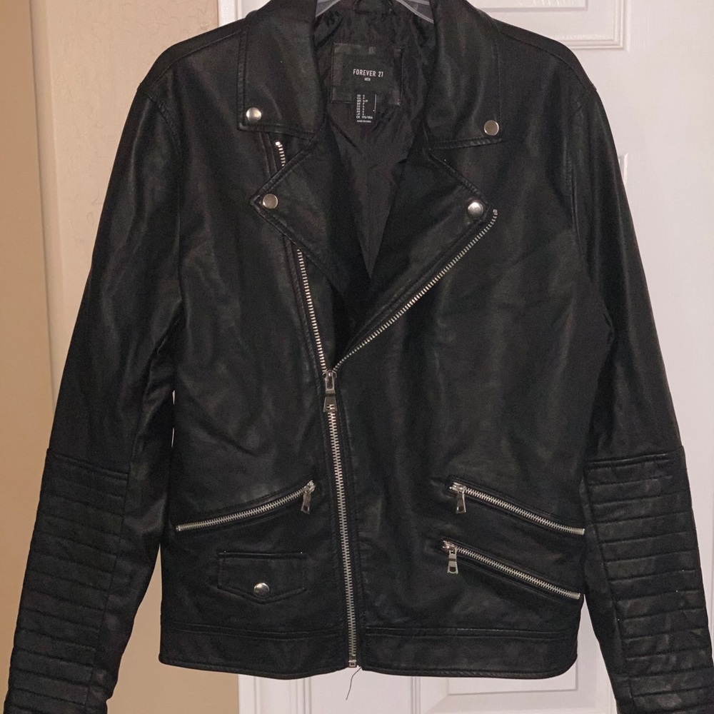 Faux Leather Moto Jacket